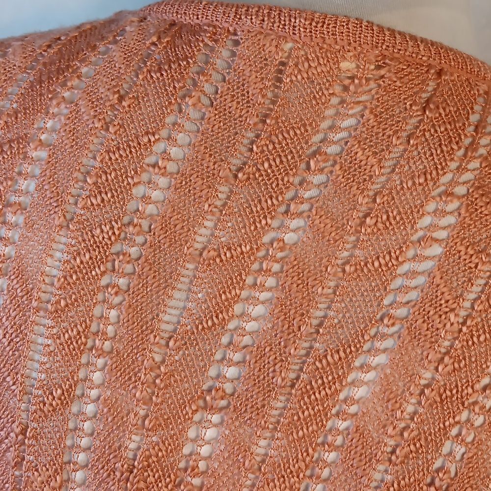 Tulle Crocheted Open Front Cardigan - Picture 7 of 9